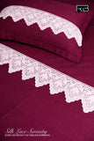 SILK LACE SERENITY SOLID 500TC PREMIUM BEDDING SET BY RB -RB001BSA