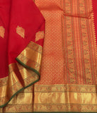 Shobhana , Pure Kanchipuram Silk Hand Woven 2G Pure Zari Meenakari jari butta rich pallu with blouse -SACHI001RKS