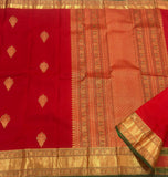 Shobhana , Pure Kanchipuram Silk Hand Woven 2G Pure Zari Meenakari jari butta rich pallu with blouse -SACHI001RKS