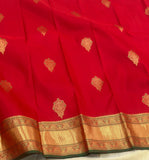 Shobhana , Pure Kanchipuram Silk Hand Woven 2G Pure Zari Meenakari jari butta rich pallu with blouse -SACHI001RKS