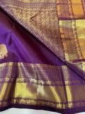 Gajamohini , Classic Purple Kanjivaram Silk Saree with Elephant Motifs -SACHI001EM