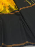 Mithali , Yellow and Black Traditional Combination Kanjivaram Silk Saree for Women -SACHI001YB