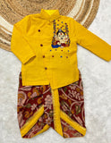 Ganesh festival special launch Soft cotton Top with Kalamkari Bottom for boys-TREND001GD