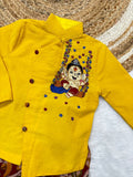 Ganesh festival special launch Soft cotton Top with Kalamkari Bottom for boys-TREND001GD