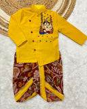 Ganesh festival special launch Soft cotton Top with Kalamkari Bottom for boys-TREND001GD