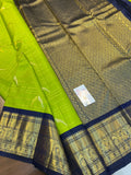 Urvashi , Green Kanjivaram Silk Saree with Beautiful Peacock Weavings -SACHI001PW