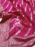 Embroidered Banarsi Silk Shirt With Pearl , Zardozi   Sequin Work-LR001BM