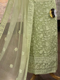 Light Green Shade Georgette Salwar Suit Material for women -MADHU001LG