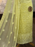 Yellow Shade Georgette Salwar Suit Material for women -MADHU001YS