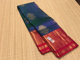 Ashika ,Red and Blue Combination elegant Kanjivaram Silk Saree for Women -SACHI001RB