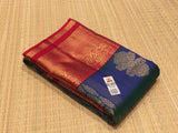 Ashika ,Red and Blue Combination elegant Kanjivaram Silk Saree for Women -SACHI001RB