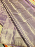 Sangamitra , Lilac Shade elegant Kanjivaram Silk Saree for Women -SACHI001KL