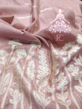 Floral Printed  Full Embroidered Linen  Shirt material for women -LR001SSM