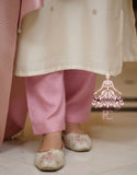 Banarsi Embroidered Khadi Chanderi Shirt with Sequins Work-LR001CSA