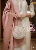Banarsi Embroidered Khadi Chanderi Shirt with Sequins Work-LR001CSA