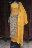 Ajrakh Cotton Top With Handwork Patch Yoke -DEEP001YM