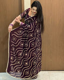 Pooja , Soft Fandy Satin Silk Saree with Stitched Blouse for women -JAI001FS