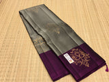 Banumathi , Purple and Grey combination Kanjivaram Silk Saree for Women -SACHI001PRG