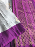 Banumathi , Purple and Grey combination Kanjivaram Silk Saree for Women -SACHI001PRG