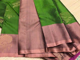 Subamathi , Green Shade  Kanjivaram Silk Saree for Women -SACHI001GR