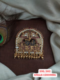 Ananthashayi Vishnu Pendant with Jadau Kundan Work in Antique Gold Finish -SONA001AV