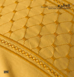 Kaरीगरी SUPERKING 110•110 HAND EMBROIDERED PURE COTTON 400TC SOLID PREMIUM BEDSPREAD -PREET001BSA&nbsp;
