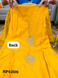 Yellow Premium Mul Chanderi A-Line Kurta Set for women -SOC001YKS