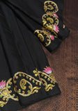 Tanjore Silk Beauty , Pure Black Kanjiavaram Silk Saree with Exclusive Hand painted Tanjore  Art -SACHI001BSTA