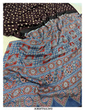 Bandhini Printed Modal Silk Saree with Ajrakh Printed Blouse and Pallu -DEEP001AP