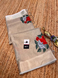 WCT presents, Soft Kanchi Tissue saree with beautiful hibiscus embroidery-TREND001GTS