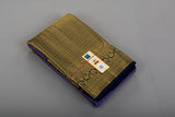 Neelam , Handloom kanchipuram pure silk saree in lavender with navy blue colour designer borders and rich pallu-SRI001BS