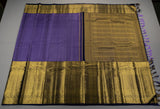 Neelam , Handloom kanchipuram pure silk saree in lavender with navy blue colour designer borders and rich pallu-SRI001BS