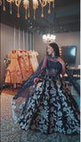 Celebrate the charm of Indian culture with this beautiful lehenga set for women -SSS001BL