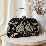 Combo of 6 , Embroidered Swan Clutch Bags for Gifting-ANUB001SC
