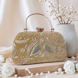 Combo of 6 , Embroidered Swan Clutch Bags for Gifting-ANUB001SC