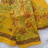 Yellow shade Kota hand embroidery saree and blouse -DIYA001YS