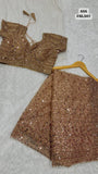 Golden Glitterati Sequins Saree for Women | Net Saree with Dori Work