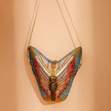 Blue Butterfly , Stone studded Butterfly Design Clutch Bag  for Women -AKSH001BC
