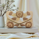 Combo of 7 , Floral Luxe Envelop Beautifully crafted Envelope style clutches  adorned with Floral embroidery bead work -AKSH001CCB