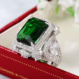 Gracy Green Emerald Stone Ring By IDH Jewellery-DUB001GSR