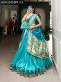 Beautiful Soft silk Paithani Lehenga Top and Duppatta with Potli Bag for women -DF3001LB