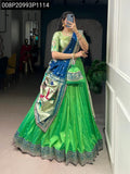 Beautiful Soft silk Paithani Lehenga Top and Duppatta with Potli Bag for women -DF3001LA