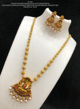 Krishnahare , Antique Gold Finish Premium Brass Exclusive  Laminate Enamel Lord Krishna Pendant set -LUCK001PSK