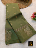 Pastel Green shade Beautiful Soft  Mysore crape silk saree for women- TREND001GM