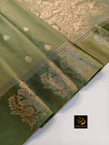 Pastel Green shade Beautiful Soft  Mysore crape silk saree for women- TREND001GM