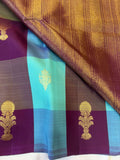 Varalakshmi , Old Traditional Kanchipuram border less saree with Multi Colors weaving-SACHI001OT