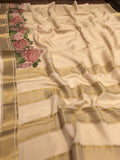 Subadra , Pure Mysore silk saree With Cutwork and Embroidery work for women -SACHI001PMYS