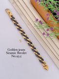 Nadeem , Gold and Black Ceramic Bracelet for Men -MEHAR001CG
