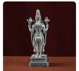 Lord Venkateswara Statue in German Silver with Real Silver Finishing for Puja -AKSH001LV