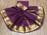 Gajamohini , Grape wine Shade Pure Mysore Silk Saree with Elephant Designs-SACHI001EDGW